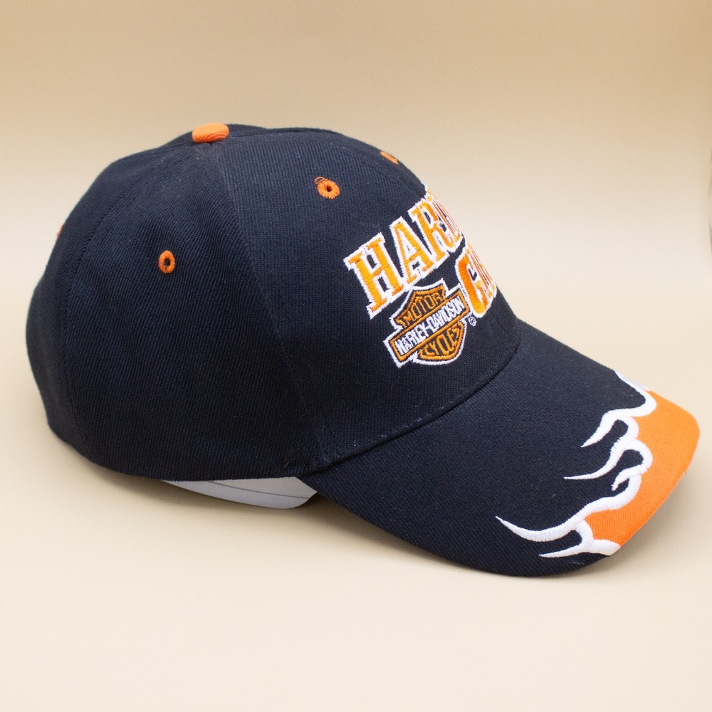 Harley Davidson Harley Girl And Flames Adjustable Baseball Cap Women's Size OSFM - Picture 3 of 6